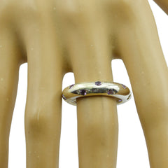 Garnet multiple German 925 Silver Red Gemstones Slim Eternity Band Jewelry