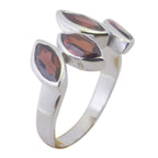 Garnet quarter Russian 92.5 Silver Red Gemstone Featherlight Artisan Ring Jewellery