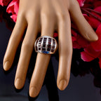 Garnet multiple Spanish Sterling Silver Red Gems Chunky antique Ring Jewellery