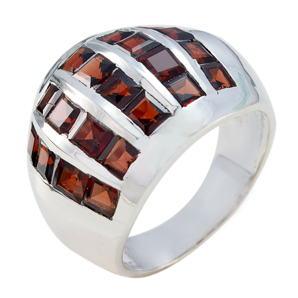 Garnet multiple Spanish Sterling Silver Red Gems Chunky antique Ring Jewellery