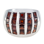 Garnet multiple Spanish Sterling Silver Red Gems Chunky antique Ring Jewellery