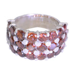Garnet multiple Moroccan 92.5 Silver Red Gemstones Essential  Contemporary Ring Jewellery