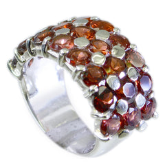 Garnet multiple Moroccan 92.5 Silver Red Gemstones Essential  Contemporary Ring Jewellery