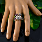 Garnet Penta African 92.5 Silver Red Gems Versatile Modern Ring Jewelry