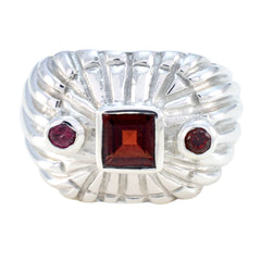 Garnet Trilogy German Sterling Silver Red Gemstones Essential  Contemporary Ring Jewellery