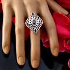 Garnet multiple Egyptian 925 Sterling Silver Red Gemstones Eye catching Contemporary Ring Jewellery
