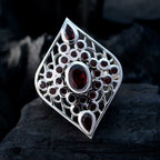 Garnet multiple Egyptian 925 Sterling Silver Red Gemstones Eye catching Contemporary Ring Jewellery