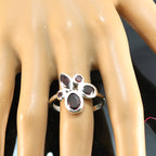 Garnet Penta African 92.5 Silver Red Gemstone Minimal Cultural Ring Jewelry