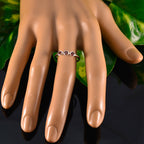 Garnet Trilogy Turkish 92.5 Silver Red Gemstones Minimalist Sophisticated Ring Jewelry