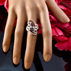 Garnet Toi et Moi Egyptian 925 Sterling Silver Red Gemstone Featherlight Sophisticated Ring Jewellery