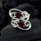 Garnet Toi et Moi Egyptian 925 Sterling Silver Red Gemstone Featherlight Sophisticated Ring Jewellery