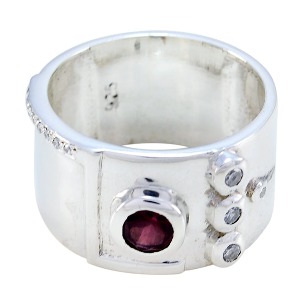 Garnet quarter Indian 92.5 Silver Red Gemstones Versatile Abstract Band Jewellery