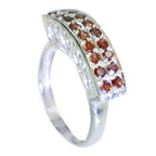 Garnet multiple Russian Sterling Silver Red Gemstones Featherlight Artisan Ring Jewelry