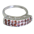 Garnet multiple Russian Sterling Silver Red Gemstones Featherlight Artisan Ring Jewelry