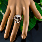 Garnet Toi et Moi Egyptian Silver Red Gems Chunky Ethnic Ring Jewellery