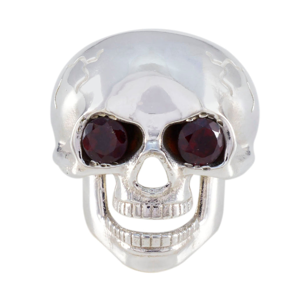 Garnet Toi et Moi Egyptian Silver Red Gems Chunky Ethnic Ring Jewellery