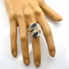 Garnet Trilogy German Sterling Silver Red Gemstone Essential  Contemporary Ring Jewelry