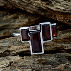 Garnet quarter Russian Sterling Silver Red Gemstones Featherlight Cultural Ring Jewelry