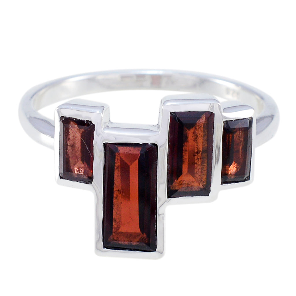 Garnet quarter Russian Sterling Silver Red Gemstones Featherlight Cultural Ring Jewelry
