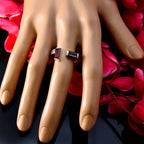 Garnet Toi et Moi Korean 925 Silver Red Gemstones Whisper thin Graceful Ring Jewellery