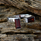 Garnet Toi et Moi Korean 925 Silver Red Gemstones Whisper thin Graceful Ring Jewellery
