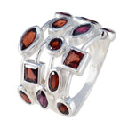 Garnet multiple German 92.5 Silver Red Gemstones Eye catching Trendy Ring Jewellery