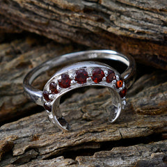 Garnet multiple American Sterling Silver Red Gemstone Whisper thin Feminine Ring Jewellery
