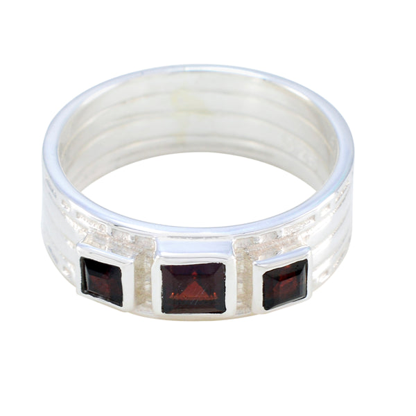 Garnet Trilogy German 925 Silver Red Gems Eye catching Boho Band Jewellery