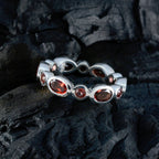 Garnet multiple German 92.5 Silver Red Gems Minimal Eternity Band Jewellery