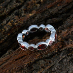 Garnet multiple German 92.5 Silver Red Gems Minimal Eternity Band Jewellery