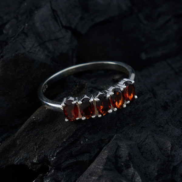 Garnet Penta Japanese Sterling Silver Red Gems Delicate Sophisticated Ring Jewellery