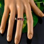 Garnet Penta Korean 92.5 Silver Red Gemstone Delicate Sophisticated Ring Jewellery