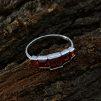 Garnet Penta Korean 92.5 Silver Red Gemstone Delicate Sophisticated Ring Jewellery