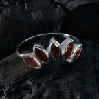 Garnet Penta Turkish 925 Silver Red Gemstone Delicate crown Ring Jewellery