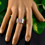 Garnet navratna Egyptian Silver Red Gemstones Eye catching Trendy Ring Jewellery