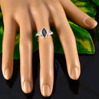 Garnet Trilogy Japanese Silver Red Gemstones Whisper thin Luxurious Ring Jewellery