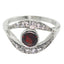 Garnet Halo Egyptian 925 Sterling Silver Red Gemstones Featherlight Fairytale Ring Jewellery