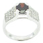 Garnet Halo African 92.5 Silver Red Gemstone Classic Artisan Ring Jewellery
