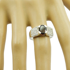 Garnet Halo African 92.5 Silver Red Gemstone Classic Artisan Ring Jewellery