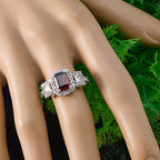 Garnet Halo Moroccan Silver Red Gems Classic Graceful Ring Jewelry