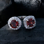 Garnet Toi et Moi Indian 925 Sterling Silver Red Gemstone Tiny Feminine Ring Jewelry