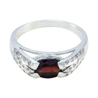Garnet Halo Egyptian 925 Silver Red Gems Classic Artisan Ring Jewellery