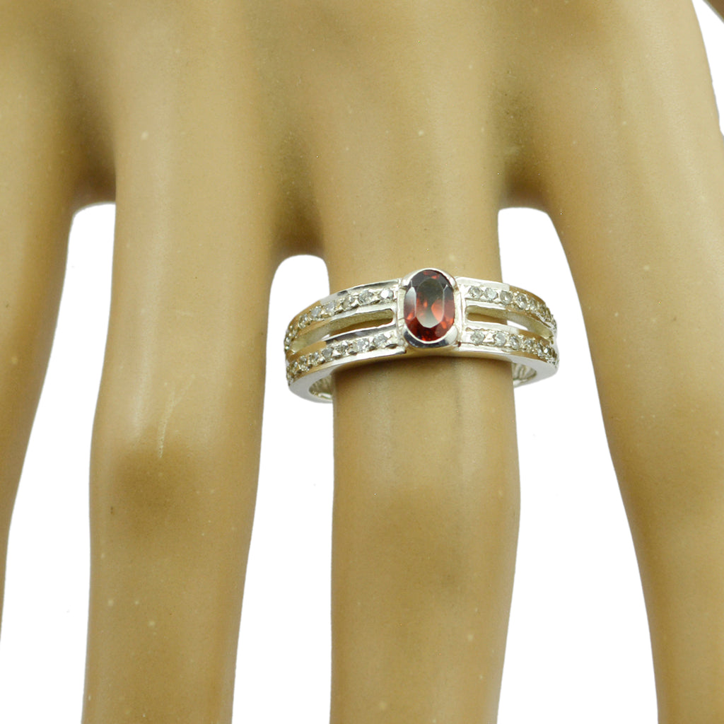 Garnet Halo Turkish 92.5 Silver Red Gemstones Whisper thin Artisan Ring Jewellery
