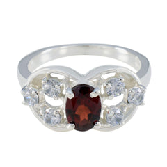 Garnet Halo Indian Sterling Silver Red Gemstones Tiny Fairytale Ring Jewelry
