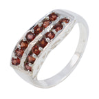 Garnet multiple African 925 Silver Red Gems Minimal Luxurious Ring Jewellery