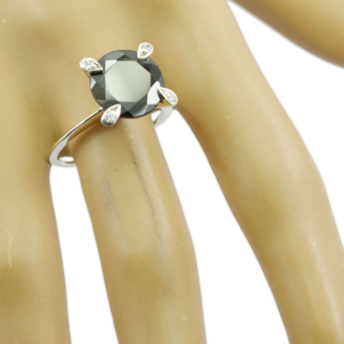 Garnet Halo German 92.5 Silver Red Gemstones Slim Sophisticated Ring Jewelry