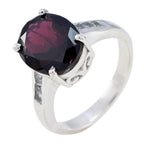 Garnet Halo Egyptian Sterling Silver Red Gemstones Minimal Glamorous Ring Jewelry