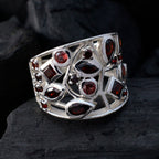 Garnet multiple Egyptian 925 Silver Red Gemstones Versatile Heritage Ring Jewellery