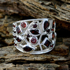 Garnet multiple Egyptian 925 Silver Red Gemstones Versatile Heritage Ring Jewellery