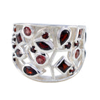 Garnet multiple Egyptian 925 Silver Red Gemstones Versatile Heritage Ring Jewellery
